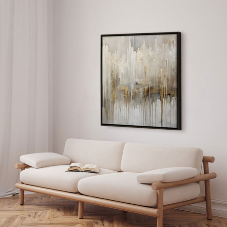 Håndlavet maleri sort ramme - Dustfall II - Mixed media