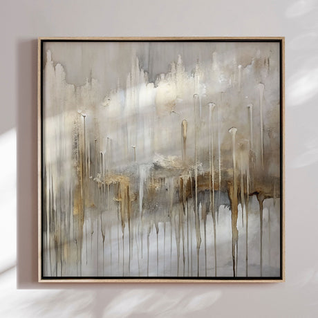 Håndlavet maleri sort ramme - Dustfall II - Mixed media