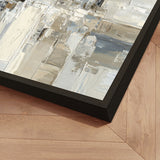 Håndlavet maleri med ramme - Ivory Structures - Mixed media