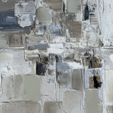 Håndlavet maleri med ramme - Ivory Structures - Mixed media