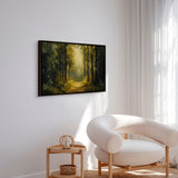 Håndlavet maleri med ramme - Dark Forest - Mixed media