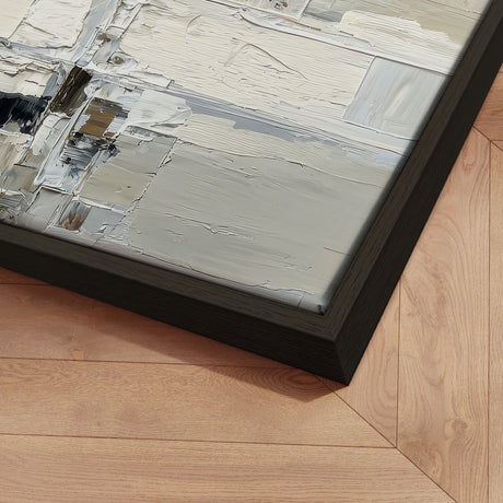 Håndlavet maleri sort ramme - Pastel Construction II - Mixed media