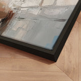 Håndlavet maleri med ramme - Harbor Reflection - Mixed media