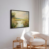 Håndlavet maleri med ramme - Fields of Light - Mixed media