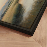 Håndlavet maleri med ramme - Quiet Waters - Mixed media