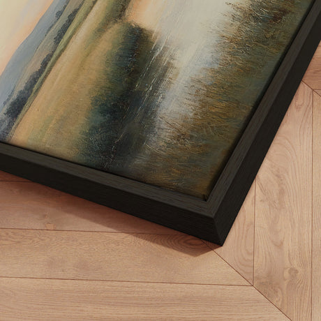 Håndlavet maleri med ramme - Quiet Waters - Mixed media