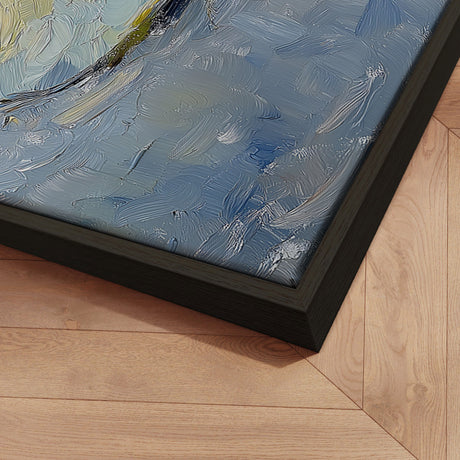 Håndlavet maleri med ramme - Morning Lilies - Mixed media