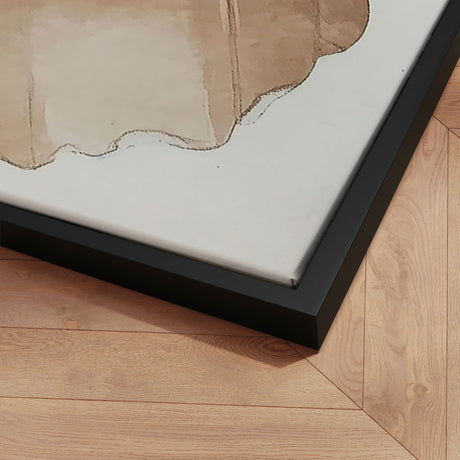 Håndlavet maleri med sort ramme - Soft Collision - Mixed media