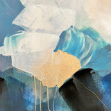 Håndlavet maleri med sort ramme - Blue Concert - Mixed media