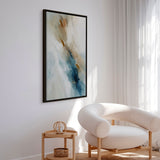 Håndlavet maleri med sort ramme - Icelandic Light - Mixed media
