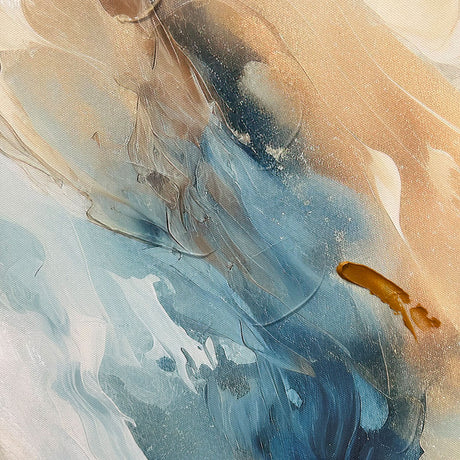 Håndlavet maleri med sort ramme - Icelandic Light - Mixed media