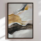 Håndlavet maleri med sort ramme - The Shape of Sound II - Mixed media