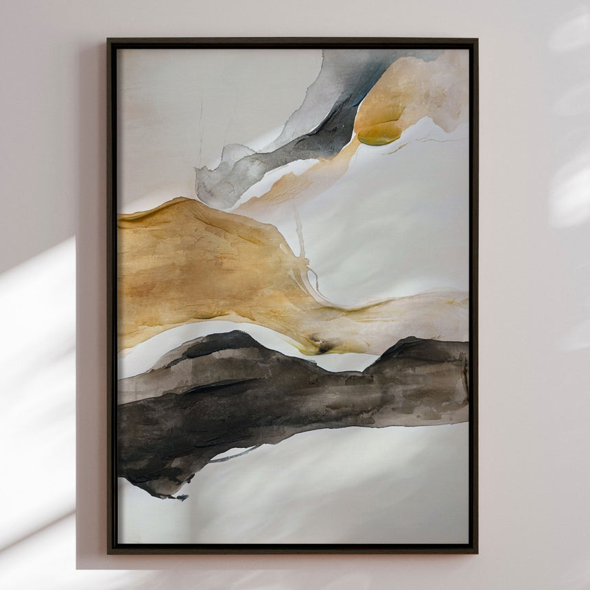 Håndlavet maleri med sort ramme - The Shape of Sound II - Mixed media