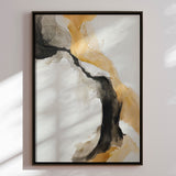 Håndlavet maleri med sort ramme - The Shape of Sound - Mixed media
