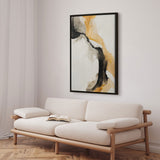 Håndlavet maleri med sort ramme - The Shape of Sound - Mixed media