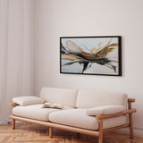 Håndlavet maleri med sort ramme - Sandstorm Bloom - Mixed media