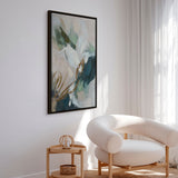 Håndlavet maleri med sort ramme - Faded Echoes II - Mixed media