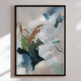 Håndlavet maleri med sort ramme - Faded Echoes - Mixed media