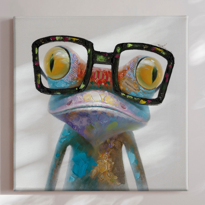 Håndlavet maleri - Froggy - Mixed media