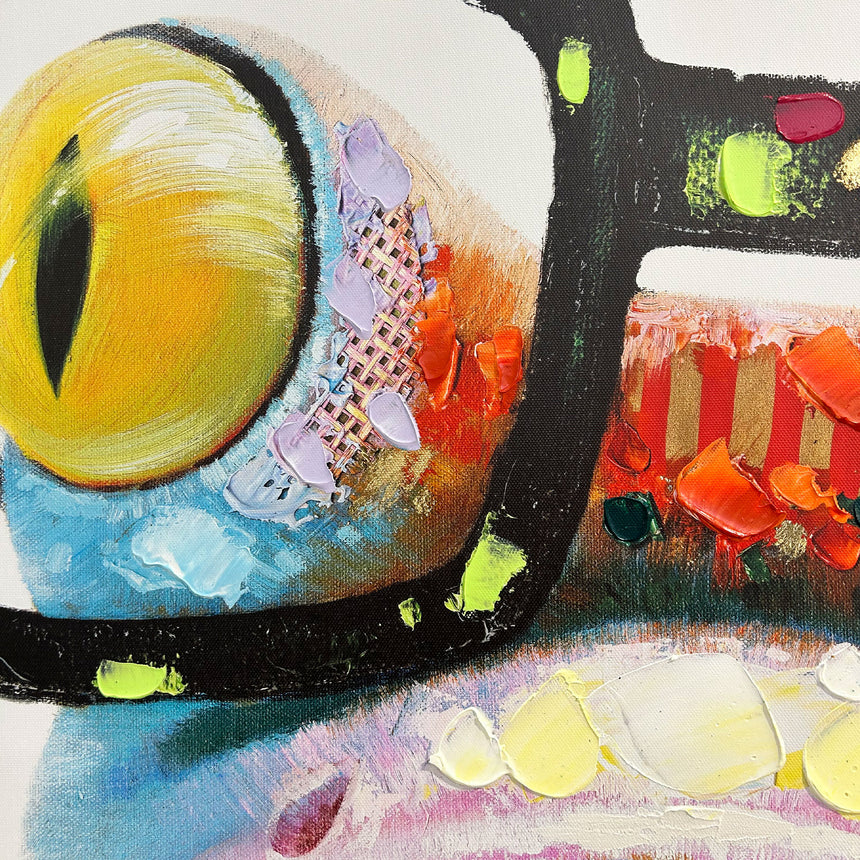Håndlavet maleri - Froggy - Mixed media