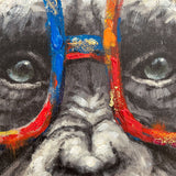 Håndlavet maleri - Joe The Gorilla - Mixed media