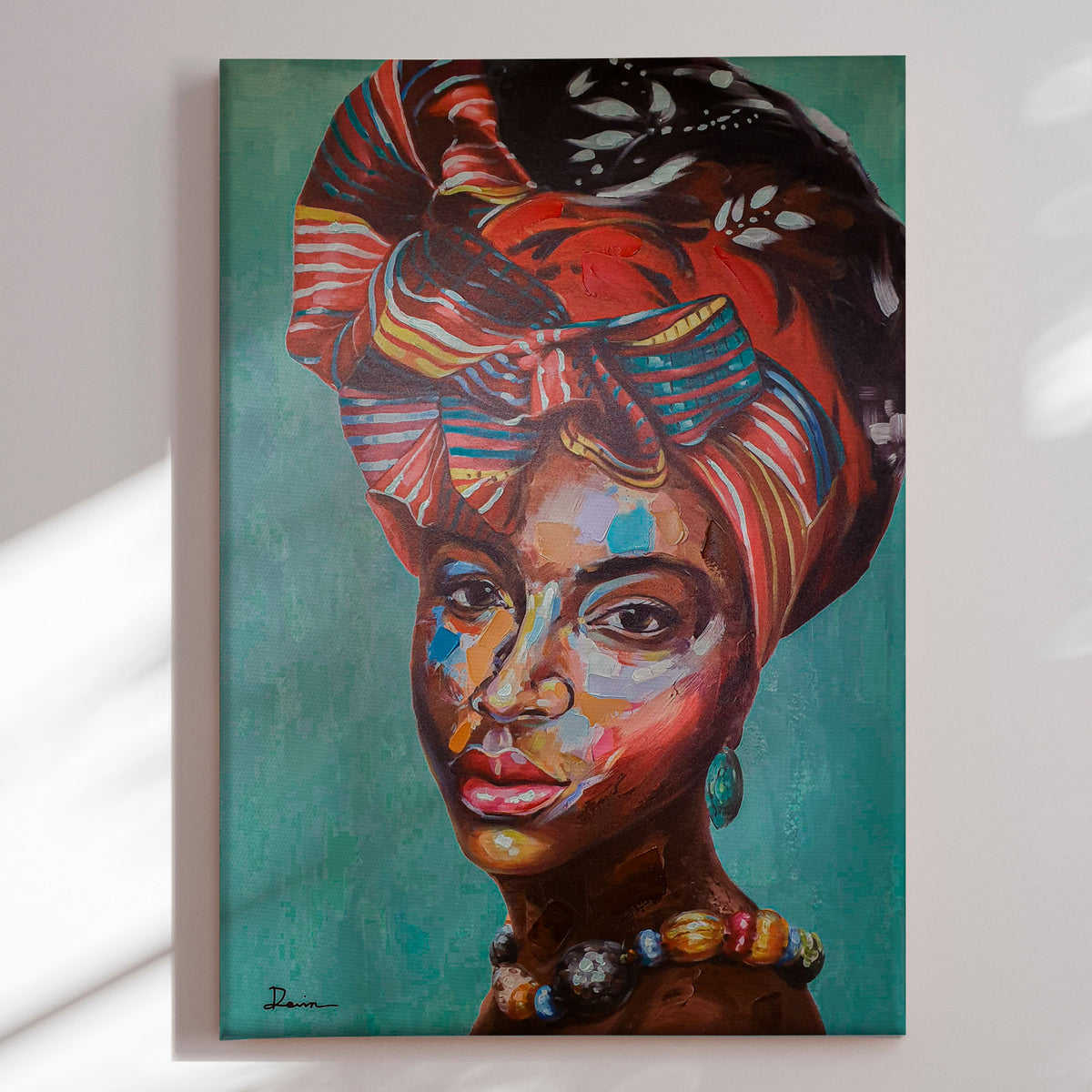 Håndlavet maleri - African Nobility - Mixed media - Incado