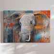 Håndlavet maleri - Grunge Elephant - Mixed media - Incado