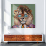 Håndlavet maleri - Obey The Lion - Mixed media