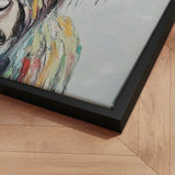 Håndlavet maleri med sort ramme - I Am Cow - Mixed media