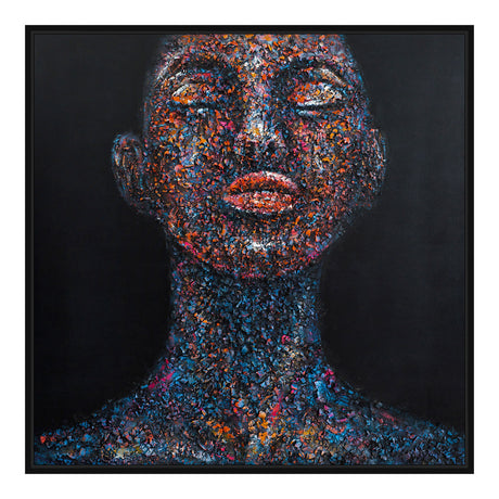 Håndlavet maleri med sort ramme - Born in Colors II - Incado