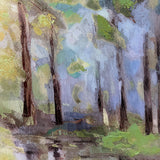 Håndlavet maleri med sort ramme - Woodland - Mixed media