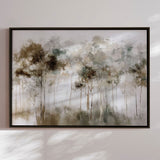 Håndlavet maleri med sort ramme - Dreamy Forest - Mixed media