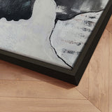 Håndlavet maleri med sort ramme - Behind the Brushstrokes - Mixed media