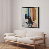 Håndlavet maleri med sort ramme - Behind the Brushstrokes - Mixed media
