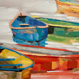Håndlavet maleri med sort ramme - Floating Memories - Mixed media