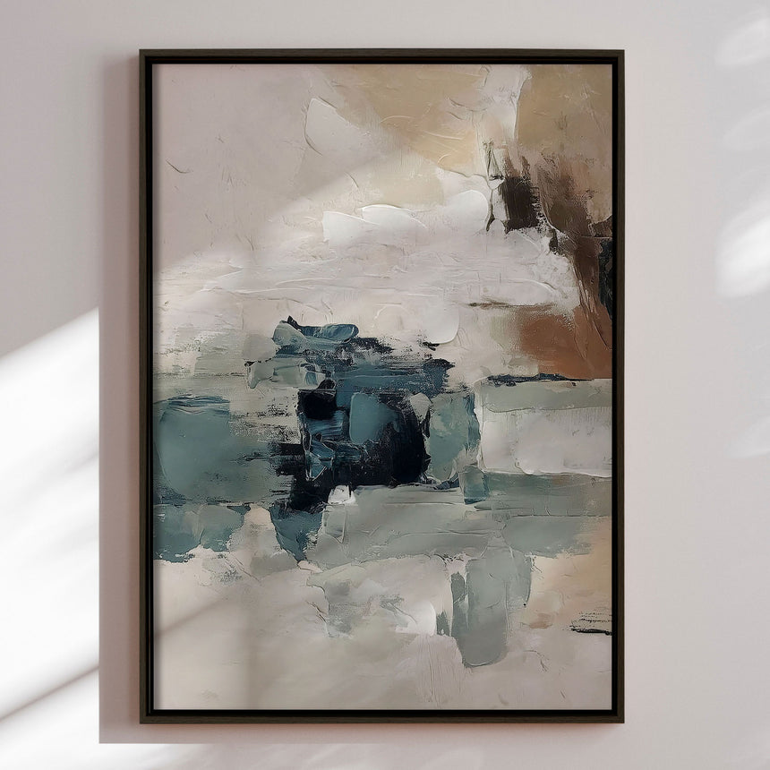 Håndlavet maleri med sort ramme - Silence of Color II - Mixed media