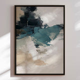 Håndlavet maleri med sort ramme - Silence of Color - Mixed media