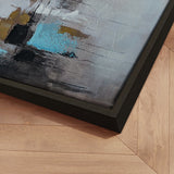 Håndlavet maleri med sort ramme - Quiet Edges - Mixed media