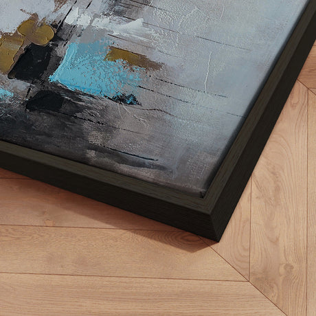 Håndlavet maleri med sort ramme - Quiet Edges - Mixed media