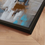 Håndlavet maleri med sort ramme - Quiet Edges II - Mixed media