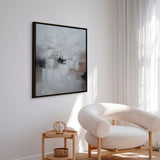 Håndlavet maleri med sort ramme - Fragments of Calm II - Mixed media