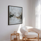 Håndlavet maleri med sort ramme - Fragments of Calm - Mixed media