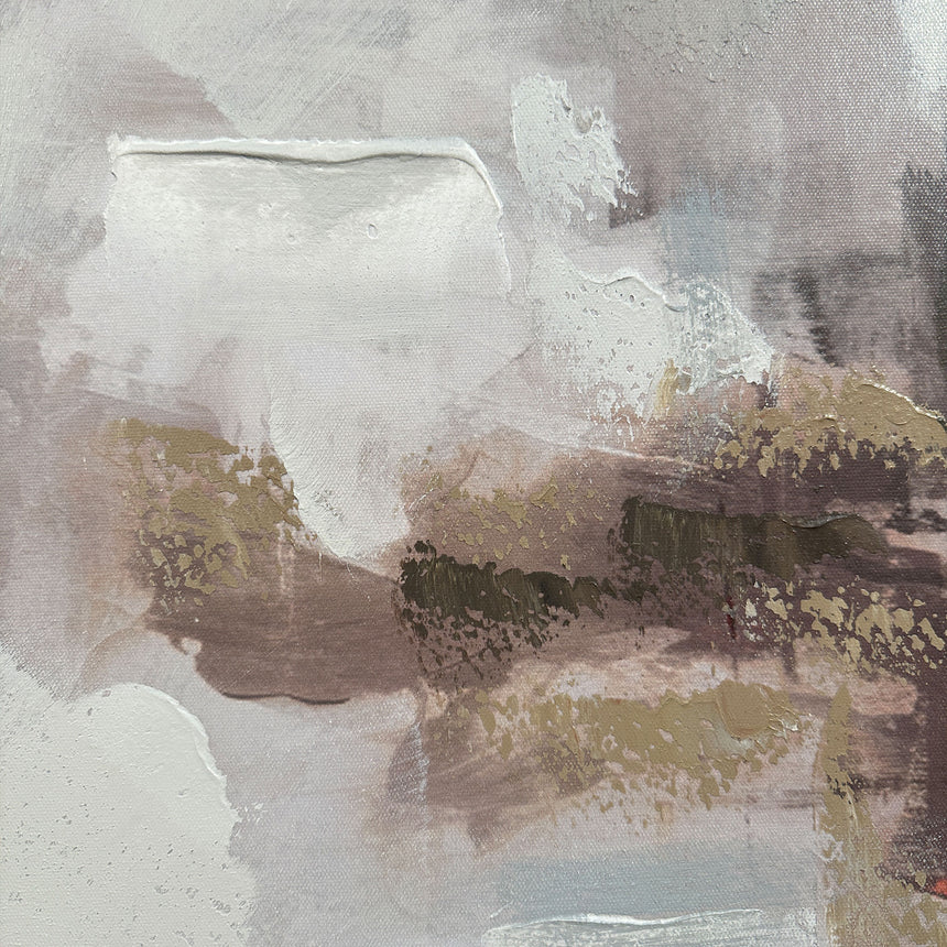 Håndlavet maleri med sort ramme - Fragments of Calm - Mixed media