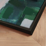 Håndlavet maleri med sort ramme - Soft Geometry II - Mixed media