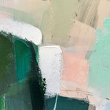 Håndlavet maleri med sort ramme - Soft Geometry II - Mixed media