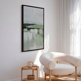 Håndlavet maleri med sort ramme - Faded Shoreline II - Mixed media