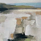Håndlavet maleri med sort ramme - Faded Shoreline - Mixed media