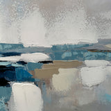Håndlavet maleri med sort ramme - Waves of Air II - Mixed media