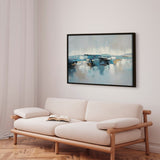 Håndlavet maleri med sort ramme - Waves of Air III - Mixed media
