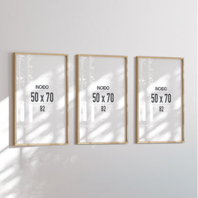 Billedvæg m. rammer og plakater - Line - Incado